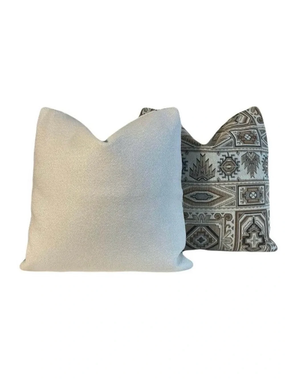 Schumacher “Crowley Epingle Brown”Neutral Decorative Accent Pillow Covers